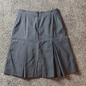 DAMAGED- Brooks Brothers Tollegno 1900 Charcoal Gray Business Work Skirt Size 4P